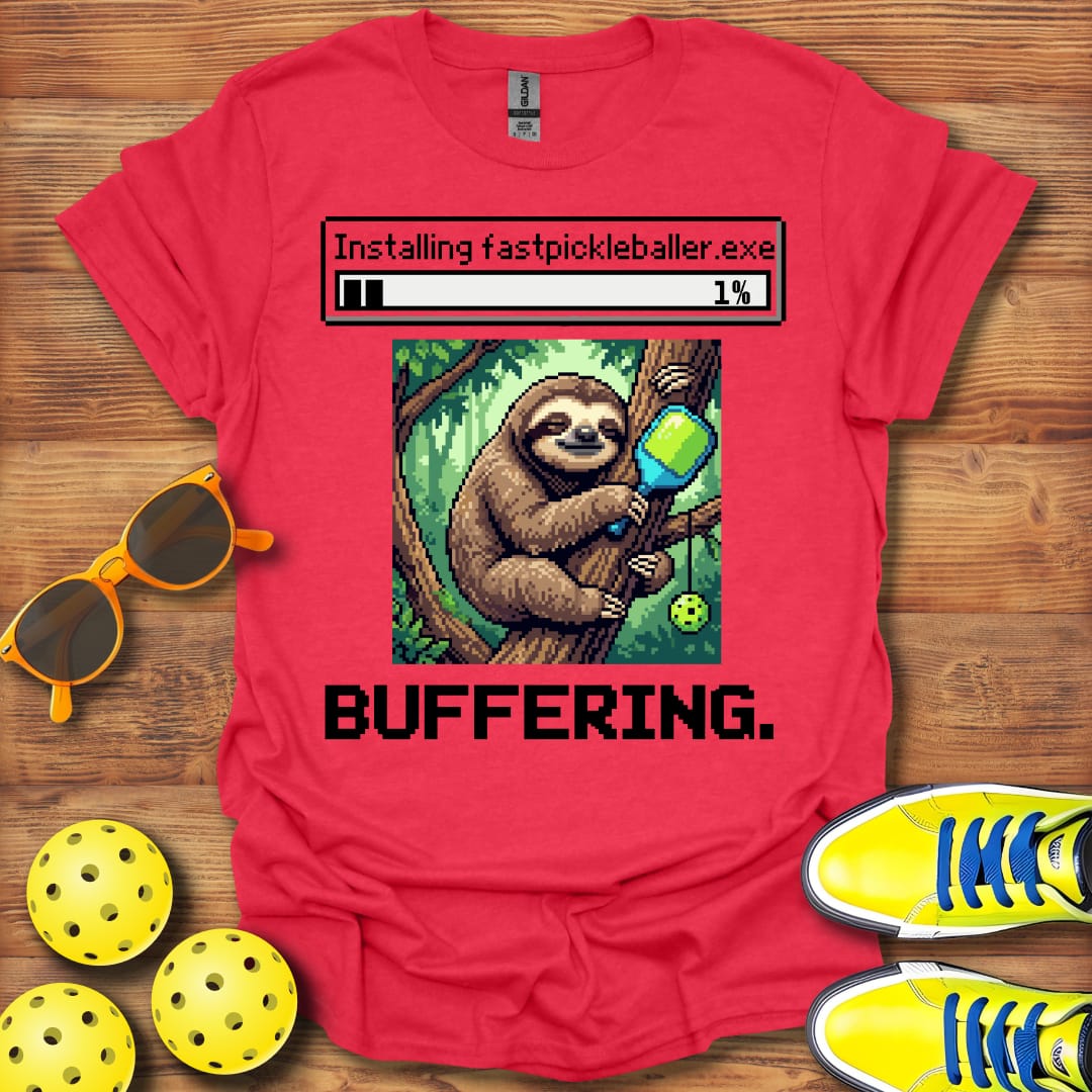 Unisex Cotton Pickleball Funny Sloth T-Shirt