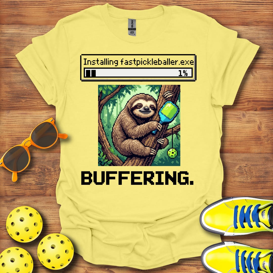 Unisex Cotton Pickleball Funny Sloth T-Shirt