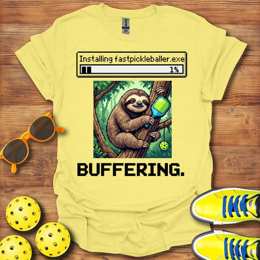 Unisex Cotton Pickleball Funny Sloth T-Shirt