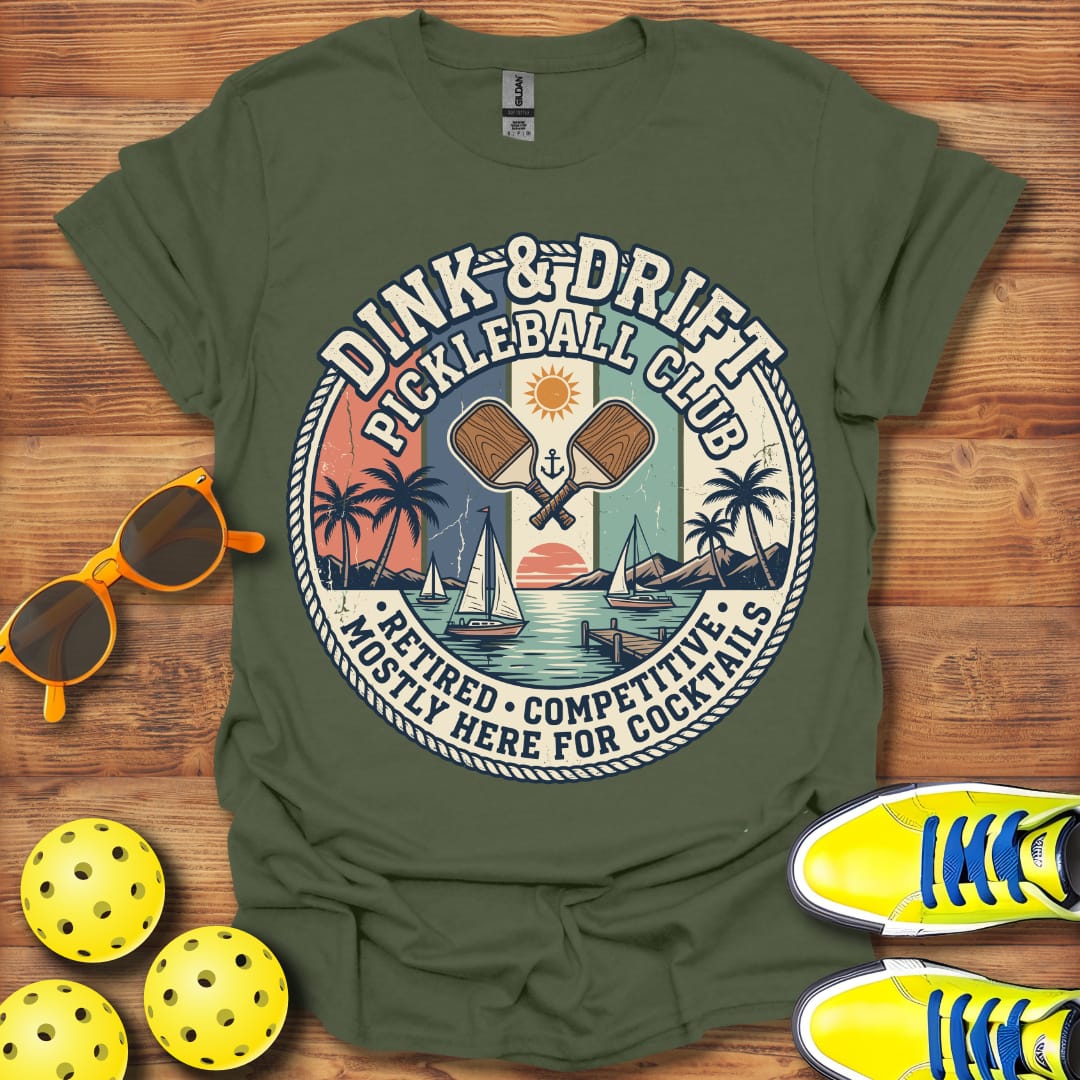 Dink And Drift Sailing Unisex Pickleball T-Shirt