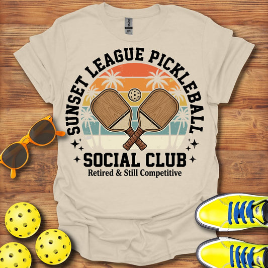Sunset League Retirement Unisex Pickleball T-Shirt