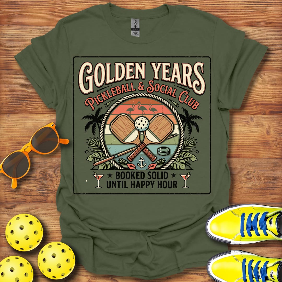 Golden Years Social Club Unisex Pickleball T-Shirt