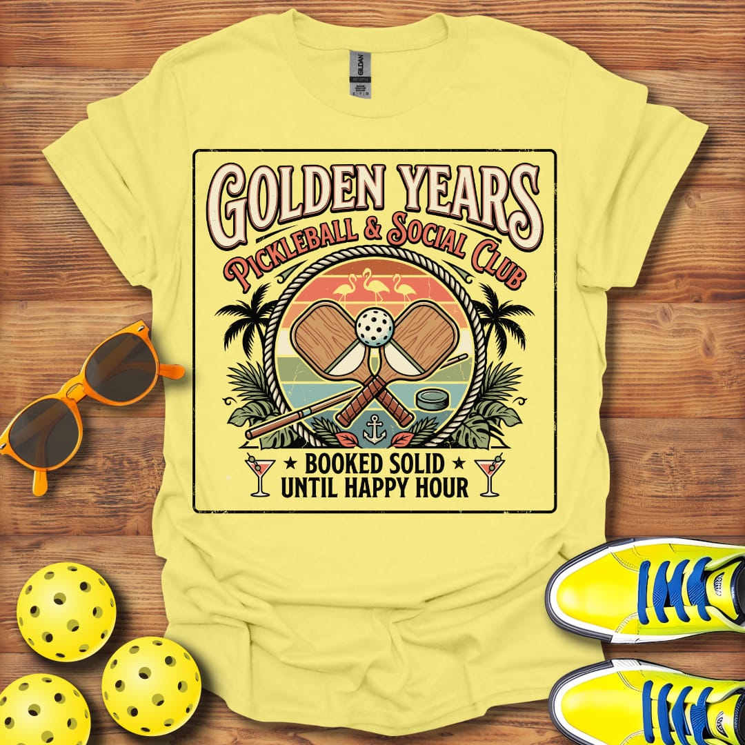 Golden Years Social Club Unisex Pickleball T-Shirt