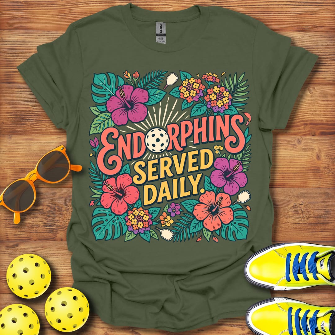 Endorphines Served Daily Unisex Pickleball T-Shirt