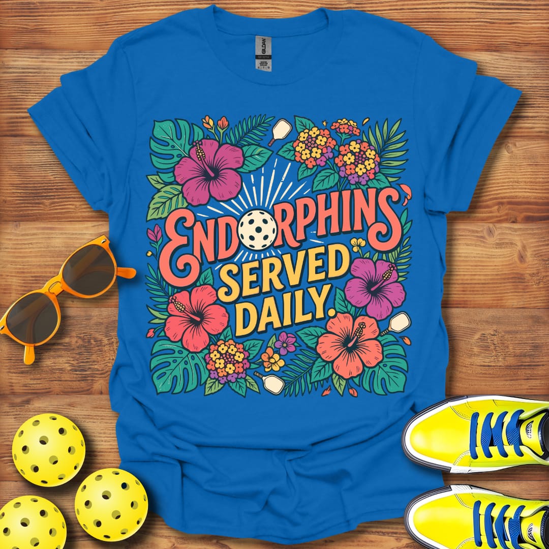Endorphines Served Daily Unisex Pickleball T-Shirt