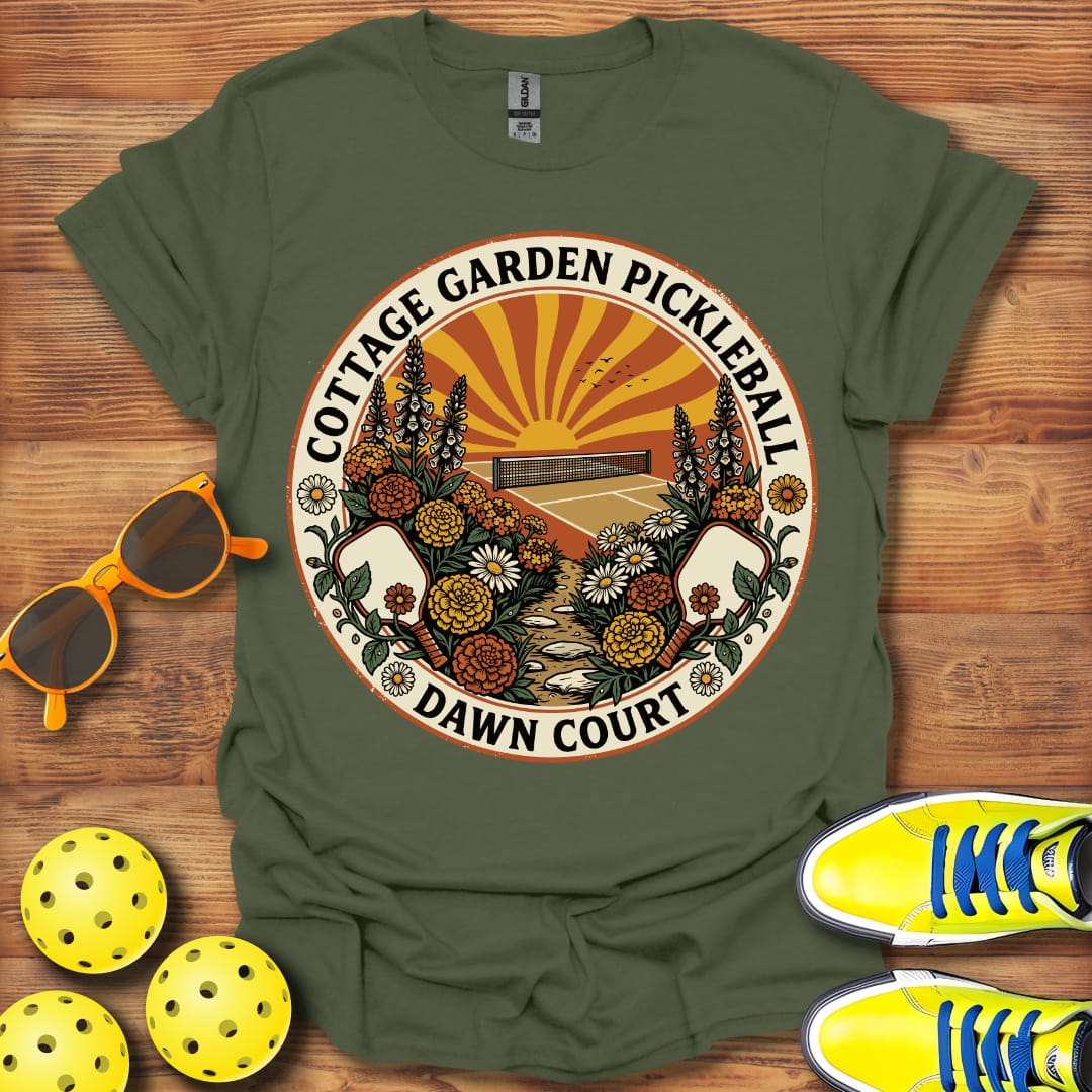 Cottage Garden Pickleball Unisex T-Shirt