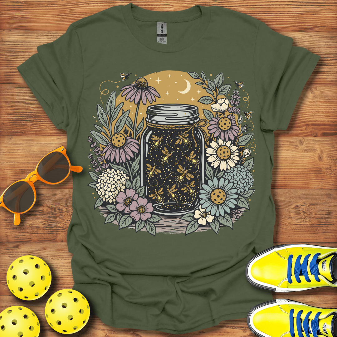 Summer Fireflies and Pickleball Unisex T-Shirt
