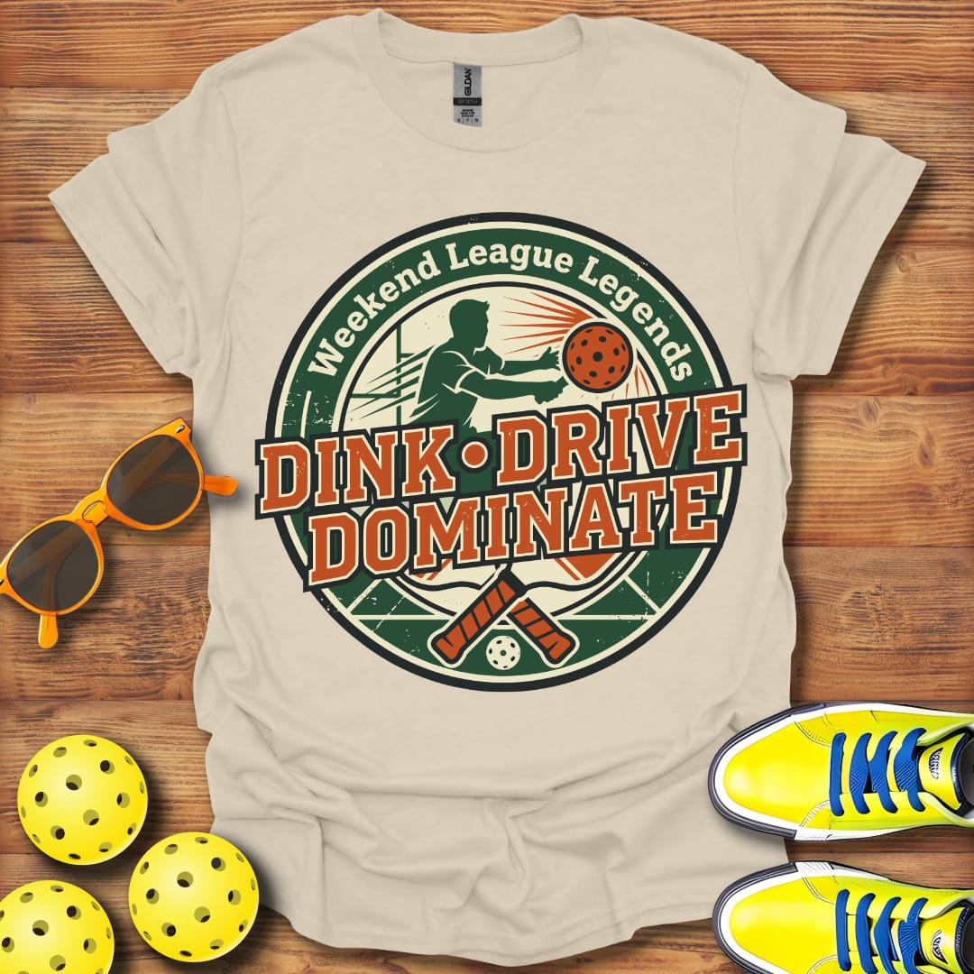 Dink Drive Dominate Pickleball Unisex T-Shirt