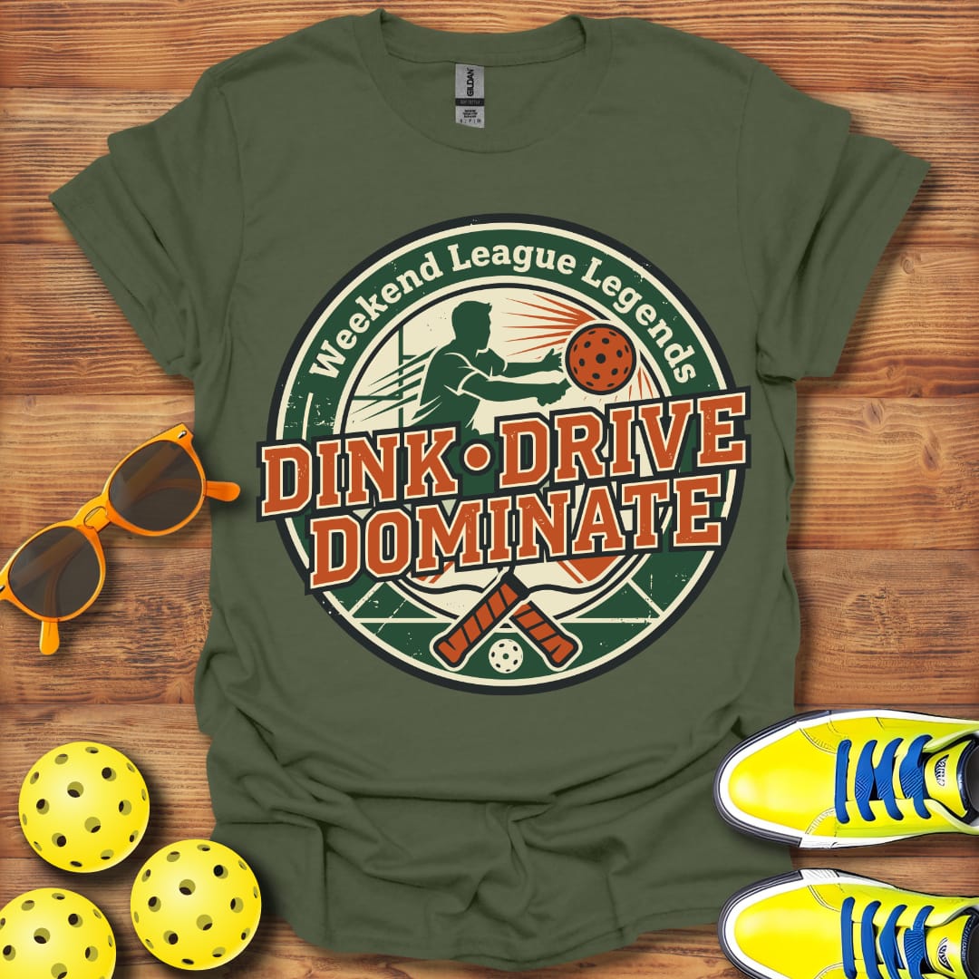 Dink Drive Dominate Pickleball Unisex T-Shirt
