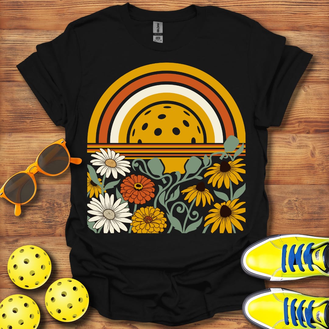 Zinnias Flower Pickleball Unisex T-Shirt