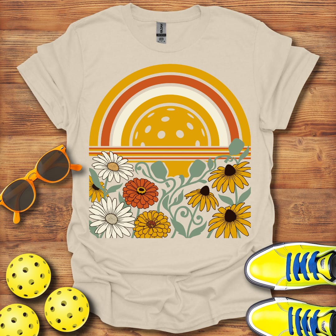 Zinnias Flower Pickleball Unisex T-Shirt