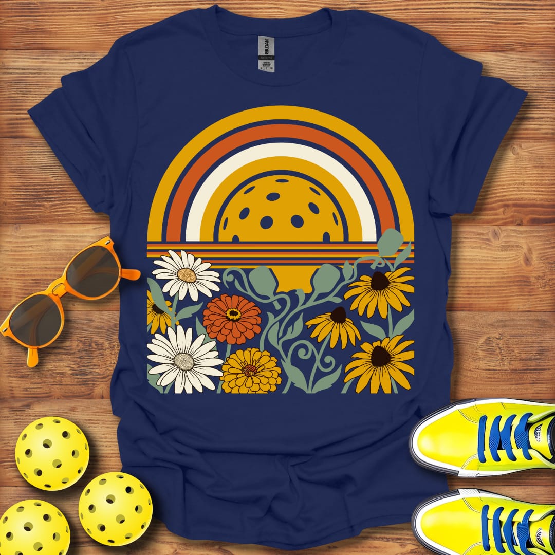 Zinnias Flower Pickleball Unisex T-Shirt