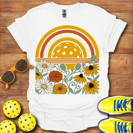 Floral Sunrise Pickleball Unisex T-Shirt