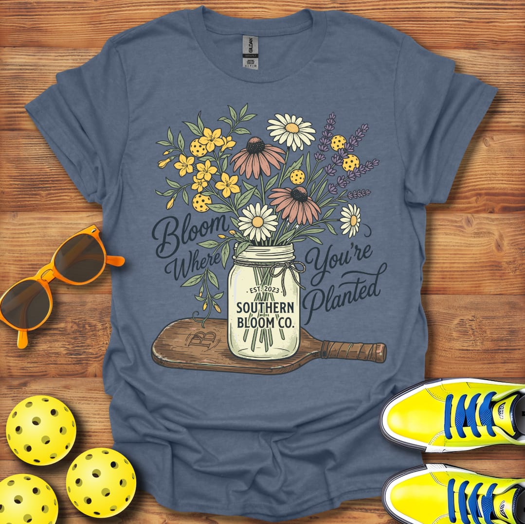 Bloom Where You're Planted Pickleball Unisex T-Shirt