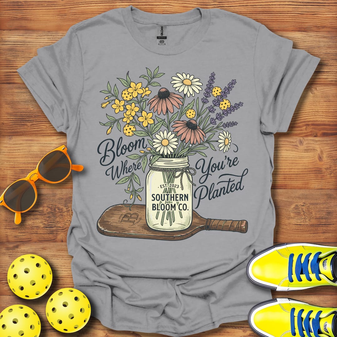 Bloom Where You're Planted Pickleball Unisex T-Shirt