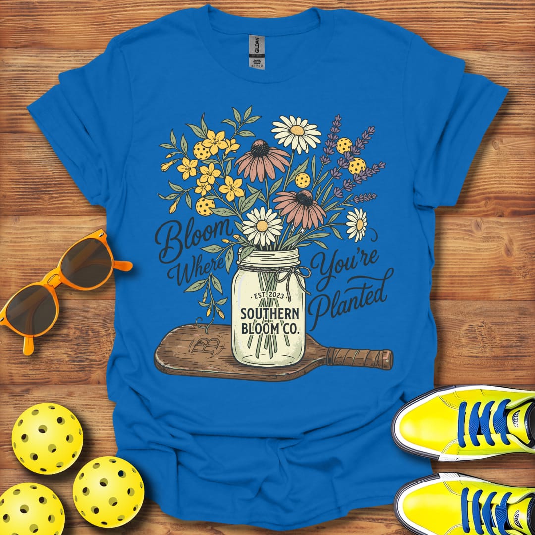 Bloom Where You're Planted Pickleball Unisex T-Shirt