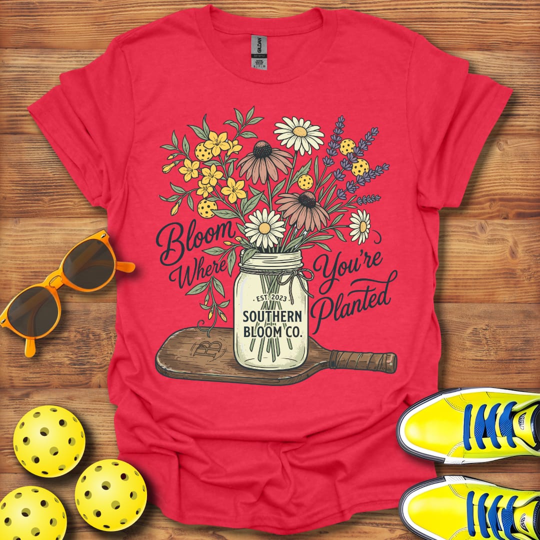 Bloom Where You're Planted Pickleball Unisex T-Shirt