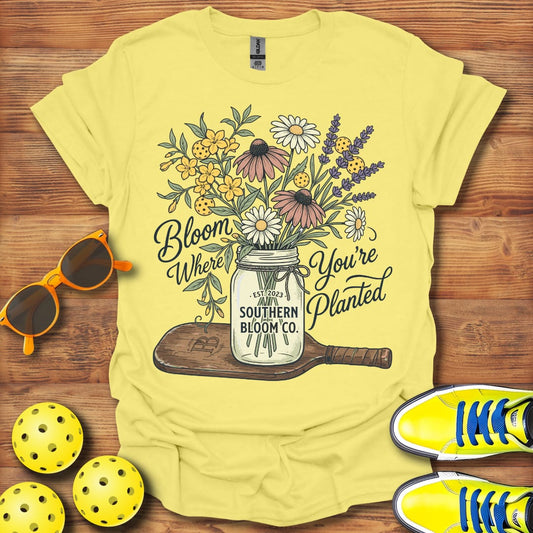 Bloom Where You're Planted Pickleball Unisex T-Shirt