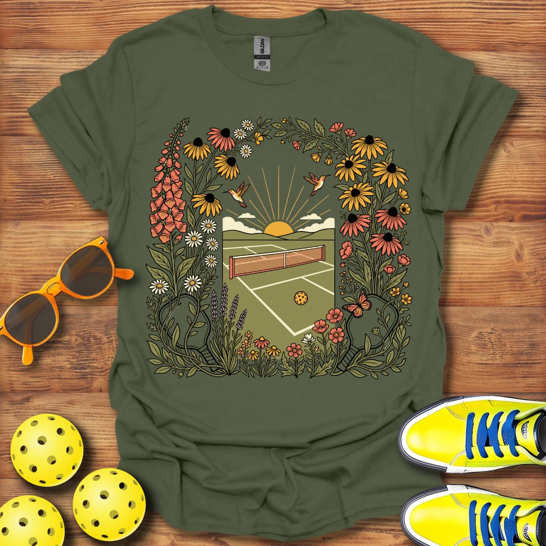 Hummingbird Pickleball  Garden Unisex T-Shirt