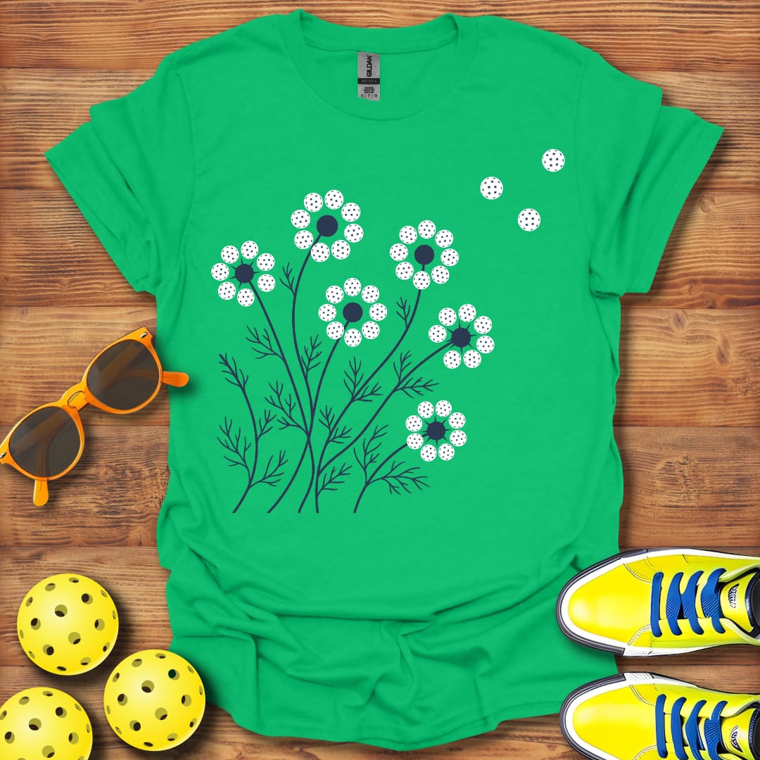 Cosmos Breeze Floral Pickleball  Unisex T-Shirt
