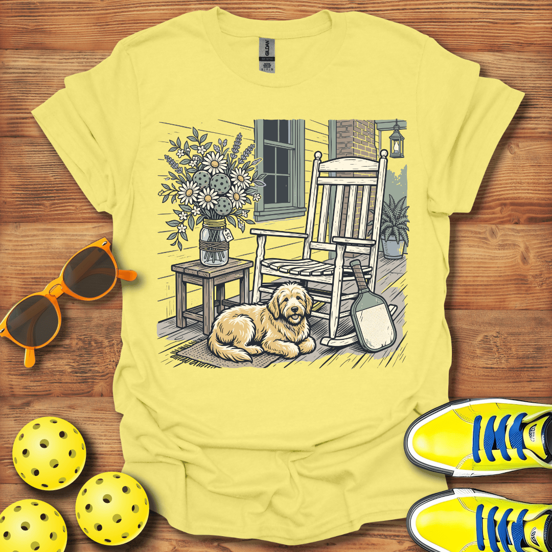 Front Porch Pickleball  Dog Unisex T-Shirt