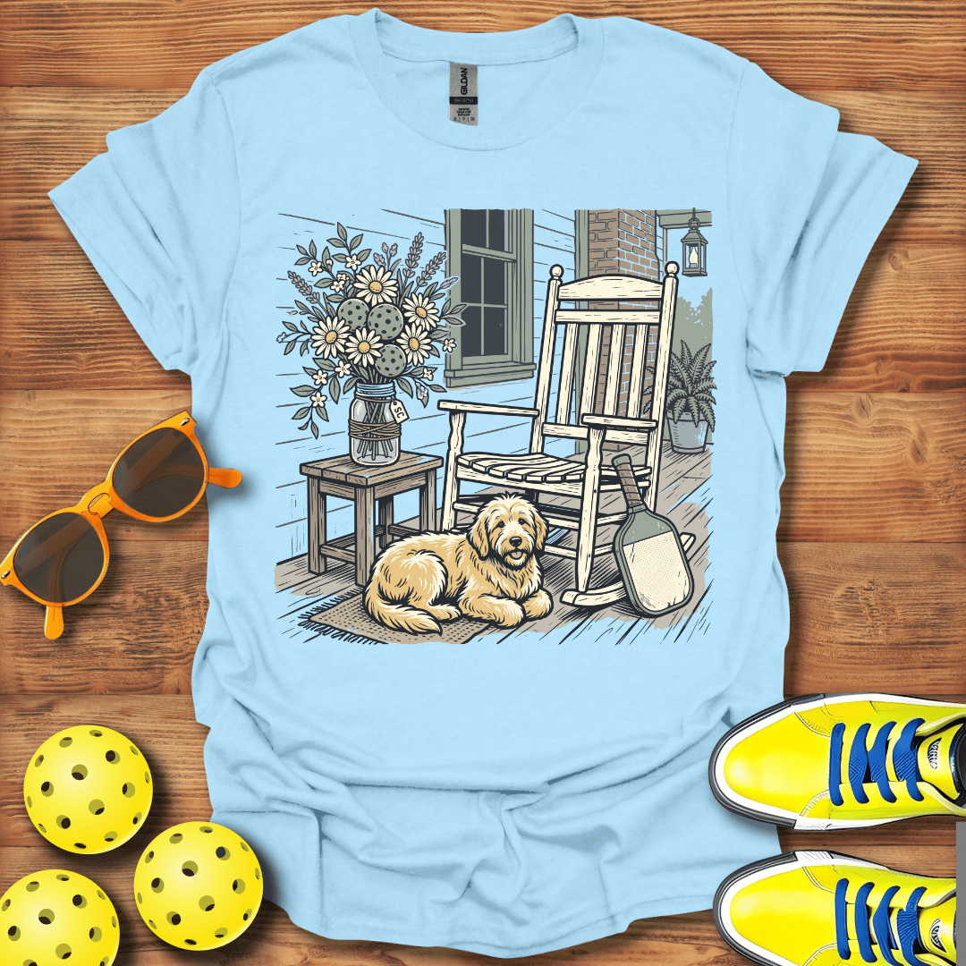 Front Porch Pickleball  Dog Unisex T-Shirt