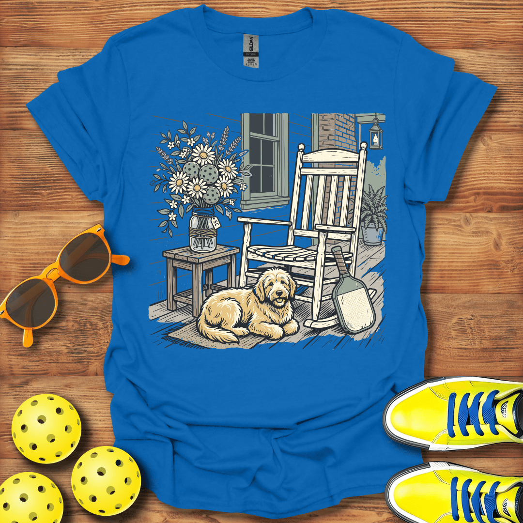 Front Porch Pickleball  Dog Unisex T-Shirt