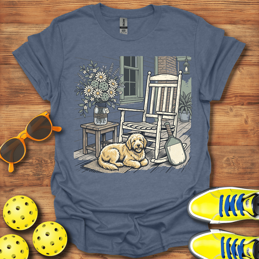 Front Porch Pickleball  Dog Unisex T-Shirt