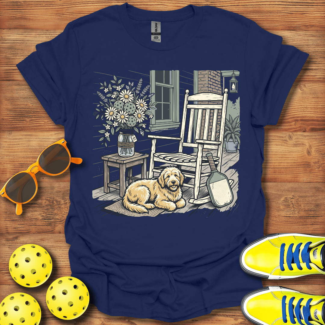 Front Porch Pickleball  Dog Unisex T-Shirt