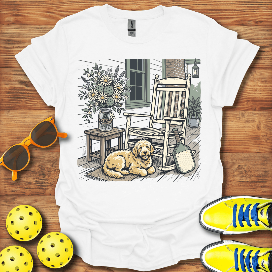 Front Porch Pickleball  Dog Unisex T-Shirt