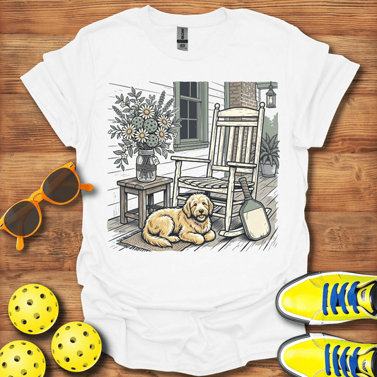 Front Porch Pickleball  Dog Unisex T-Shirt