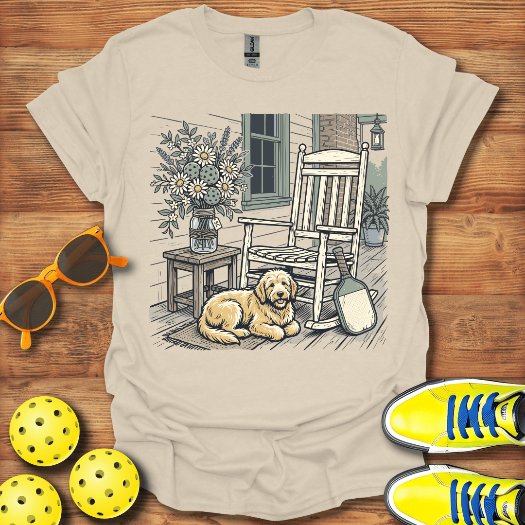Front Porch Pickleball  Dog Unisex T-Shirt