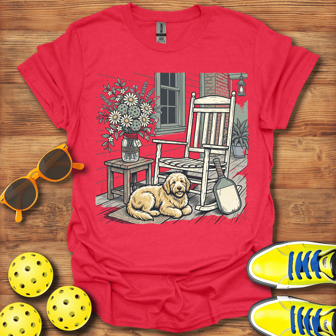 Front Porch Pickleball  Dog Unisex T-Shirt