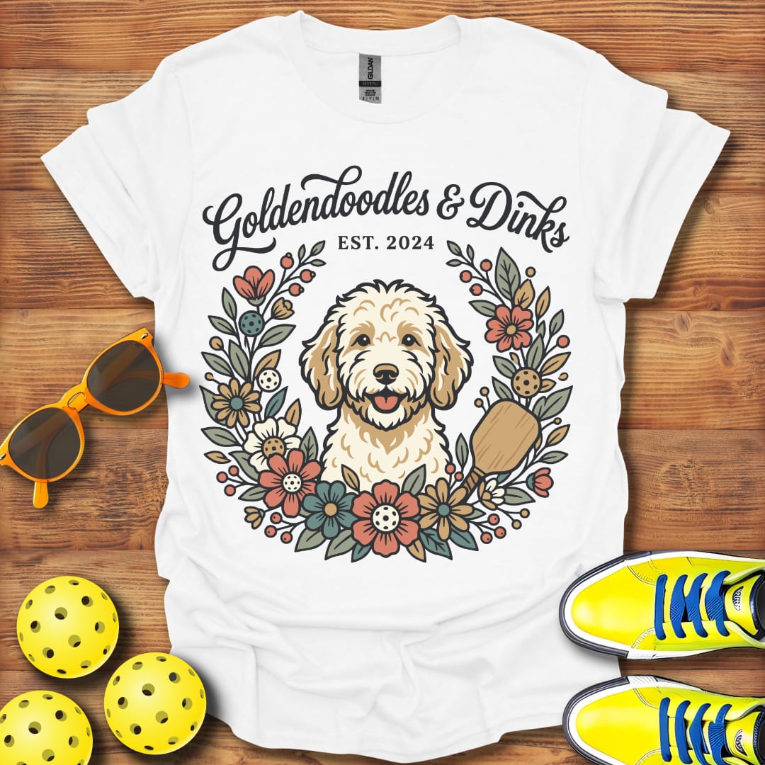 Goldendoodles and Dinks Pickleball Dog Unisex T-Shirt