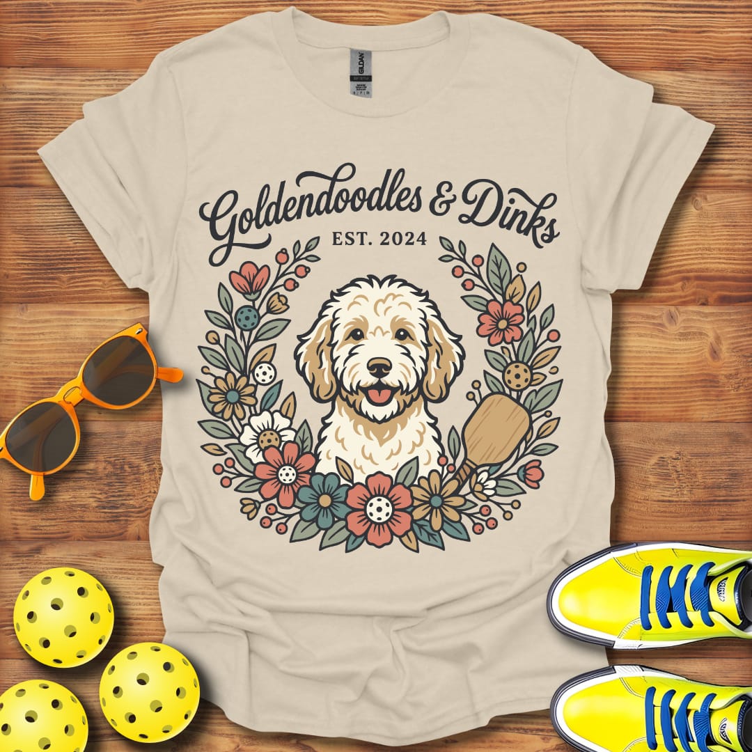 Goldendoodles and Dinks Pickleball Dog Unisex T-Shirt