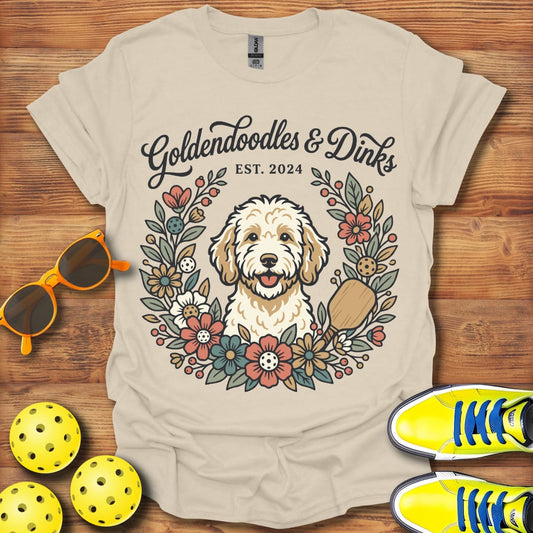 Goldendoodles and Dinks Pickleball Dog Unisex T-Shirt