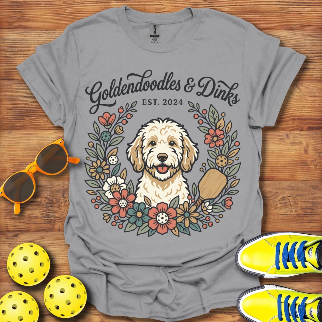 Goldendoodles and Dinks Pickleball Dog Unisex T-Shirt