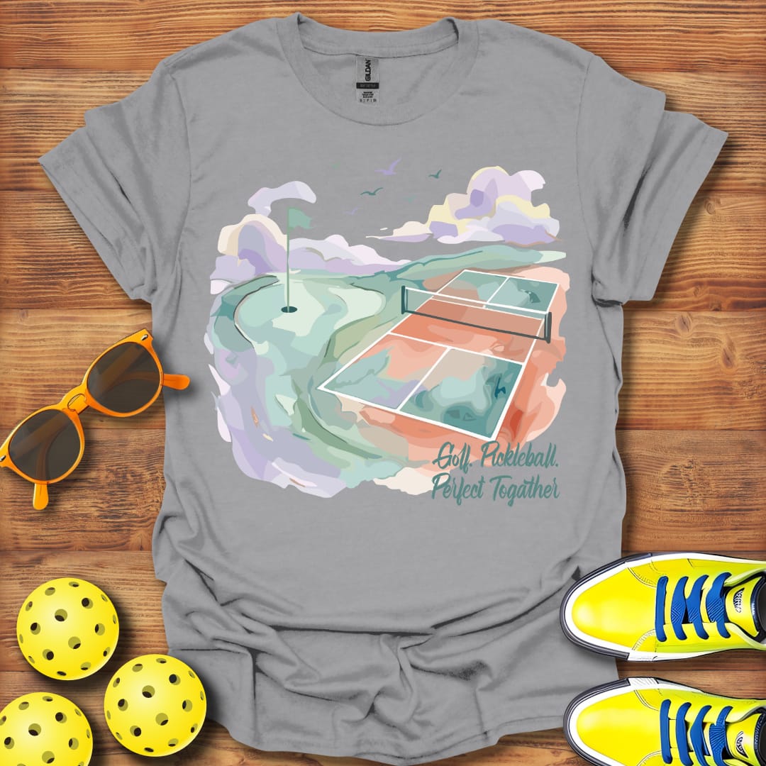 Golf Pickleball Perfect Together Watercolor Unisex T-Shirt