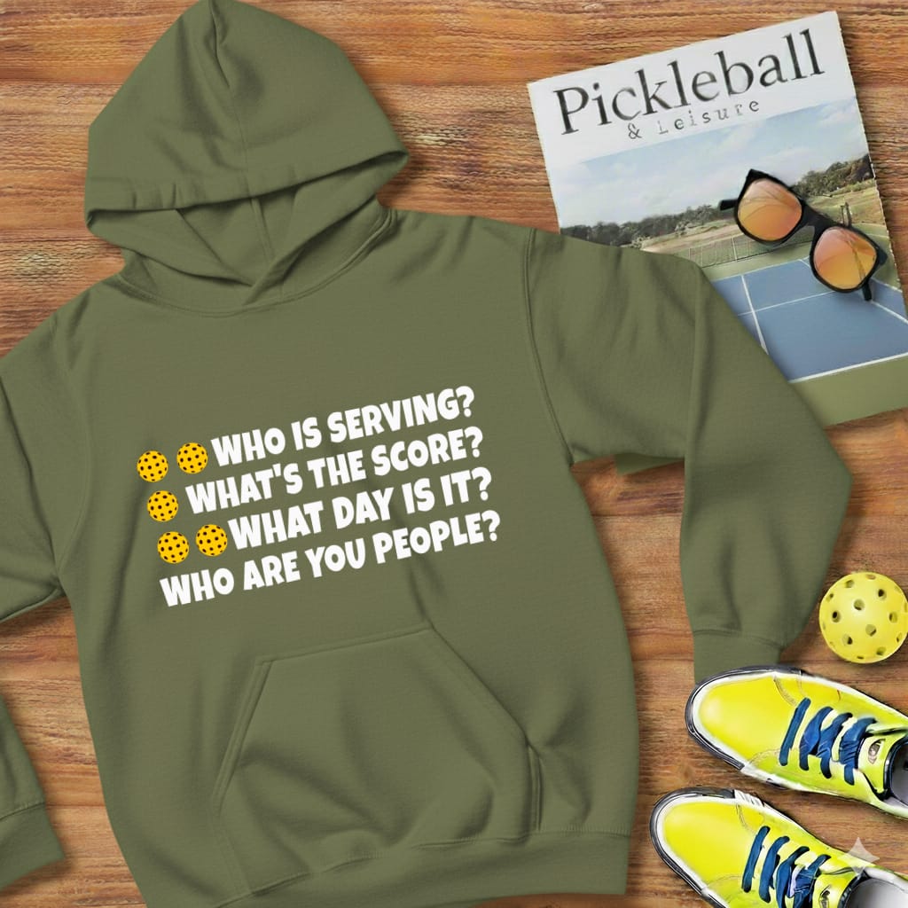 Who's Serve Pickleball Hooded Sweatshirt