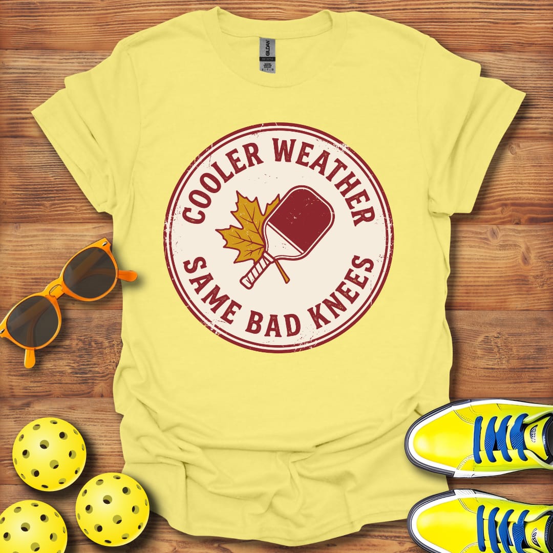 Cooler Weather Pickleball Bad Knees Unisex T-Shirt
