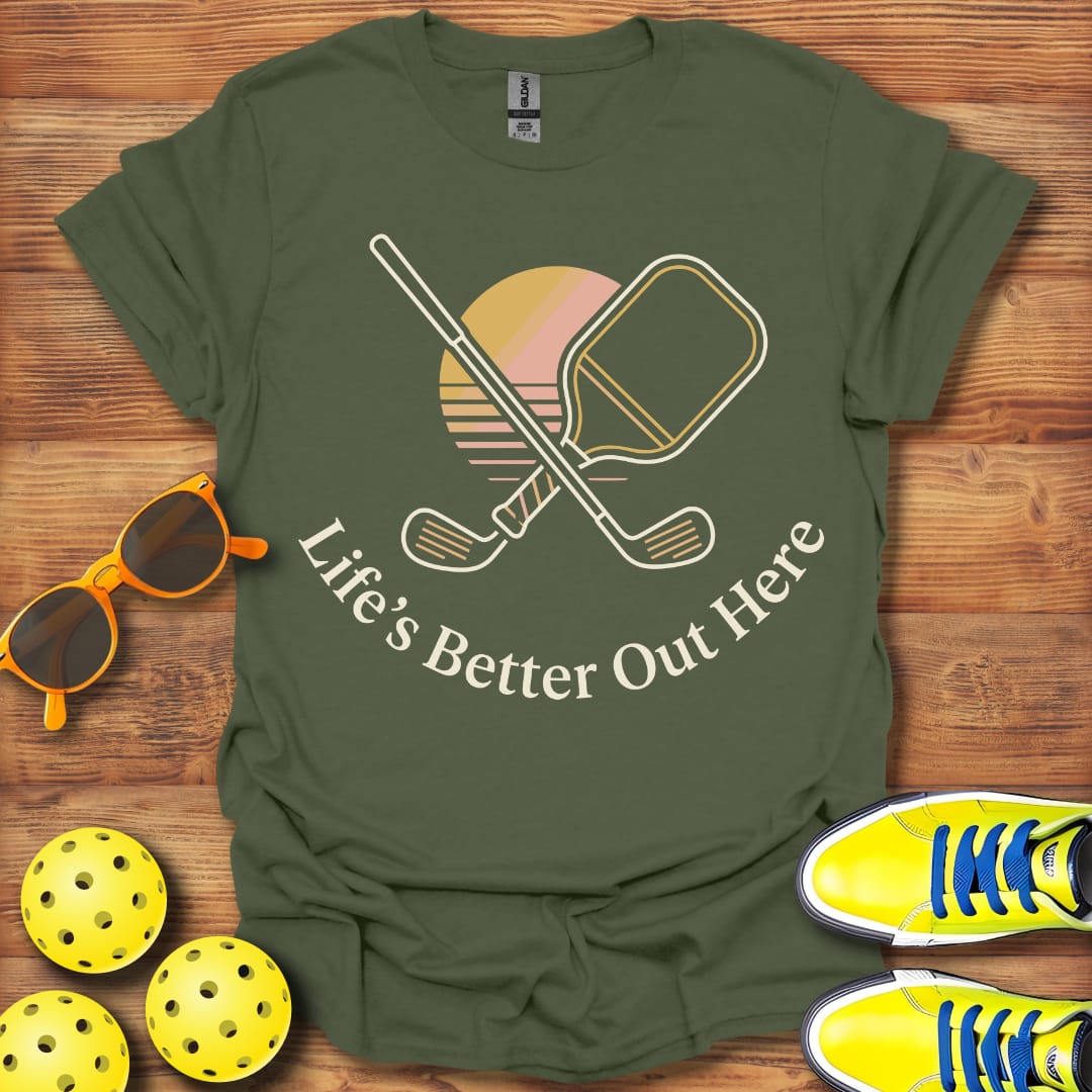 Life's Better Pickleball & Golf Unisex T-Shirt