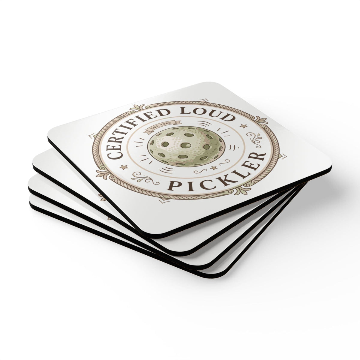 Certified Loud Pickler Pickleball Coaster Set