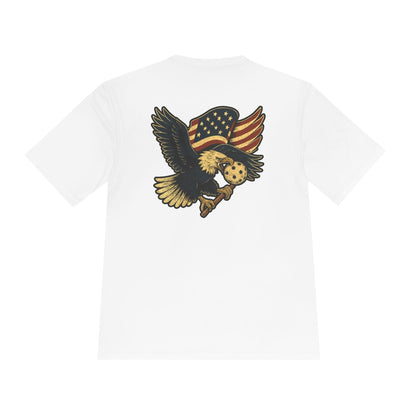 Vintage Patriotic Eagle Pickleball Moisture Wicking Tee