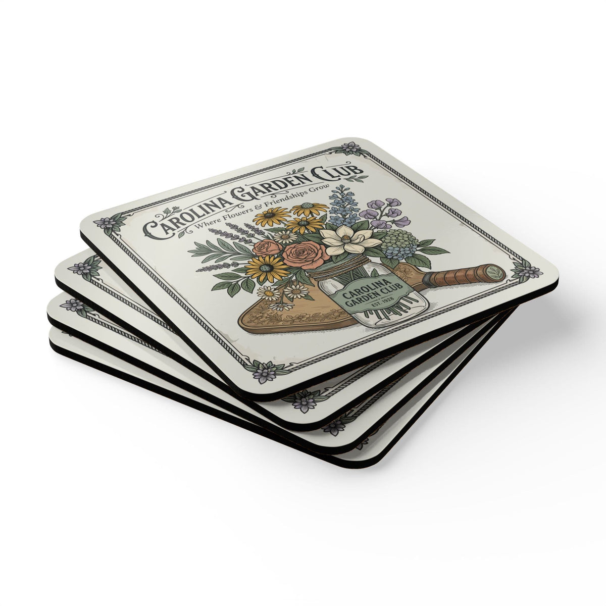 Pickleball Carolina Garden Club Coaster Set