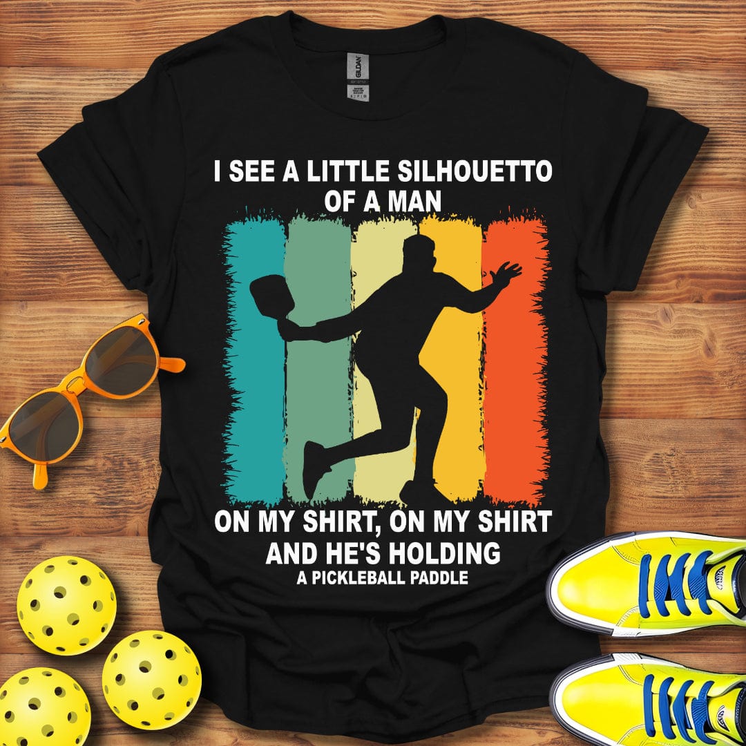 Silhouetto of a Man Pickleball T-Shirt