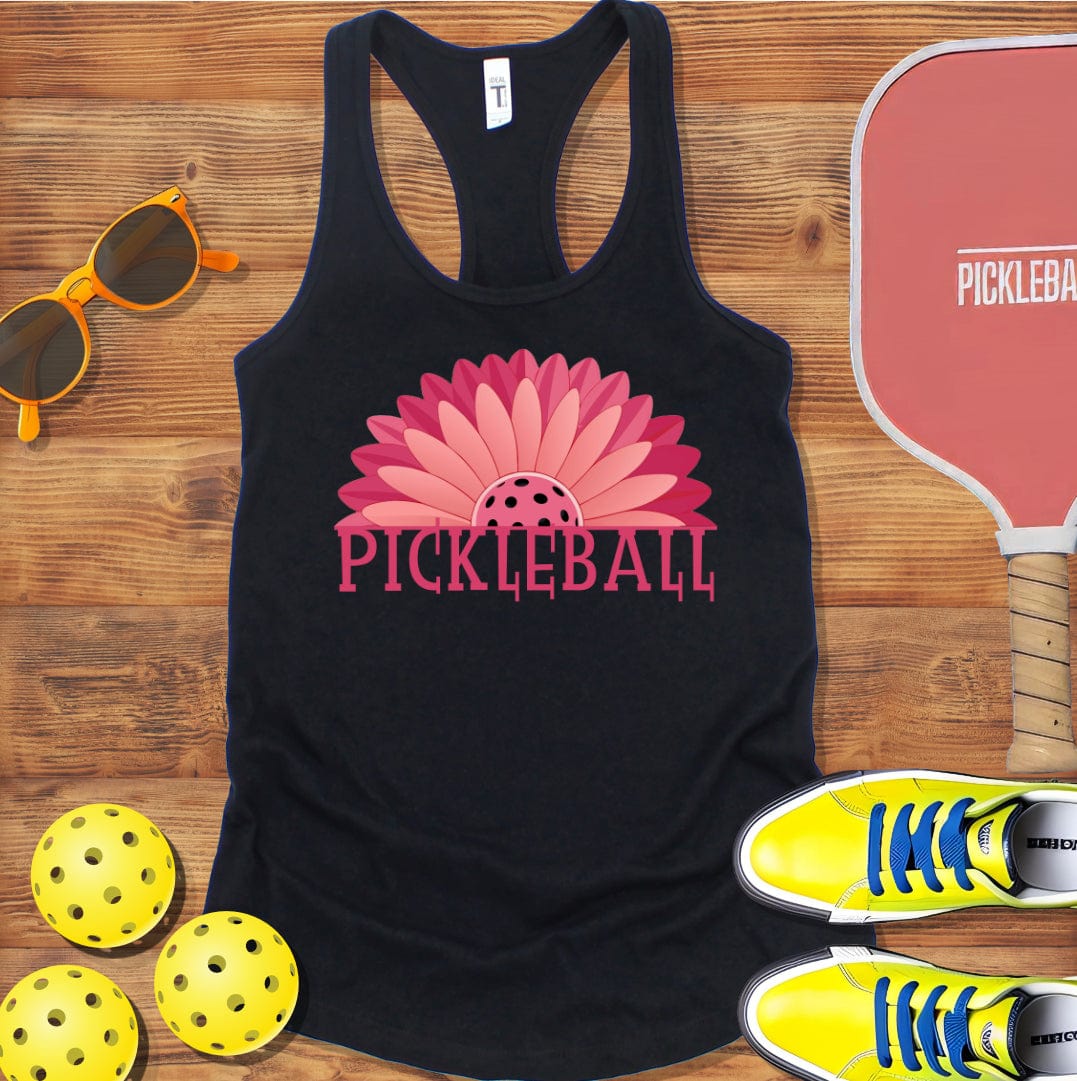 Gerbera Floral Pickleball  Racerback Tank Top