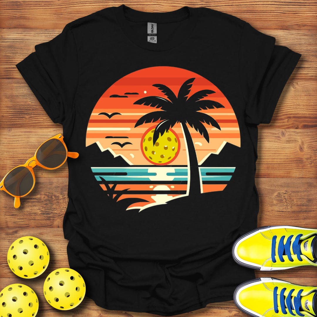 Pickleball Tropical Sunset T-Shirt
