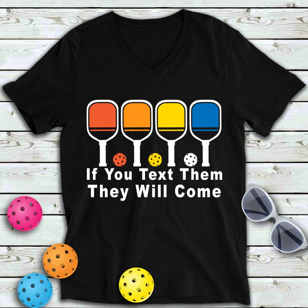 Text Them Pickleball V-Neck Tee