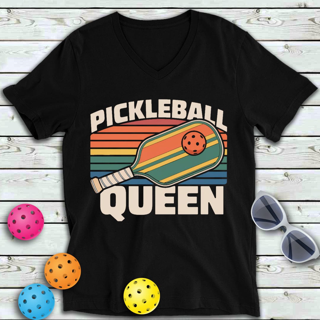 Pickleball Queen V-Neck Tee