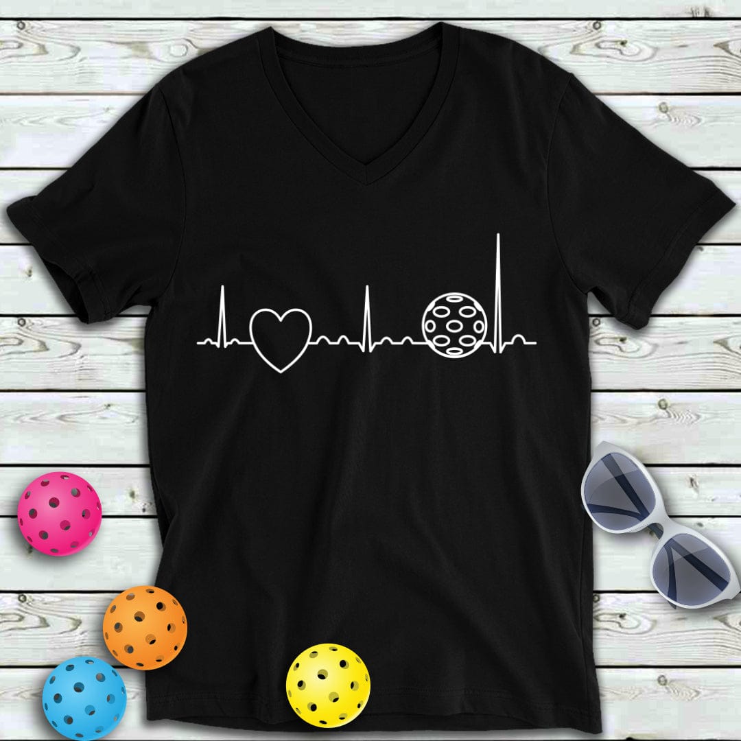 Heartbeat of Pickleball V-Neck Tee